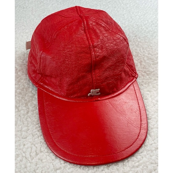 COURRÈGES • Red/White Vinyl Logo Baseball Hat - Picture 13 of 15